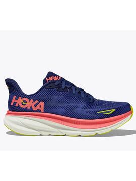 Zapatilla Hoka Clifton 9 Azul Salmon W