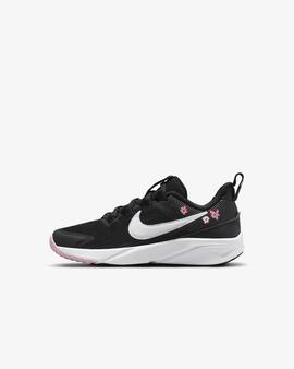 Zapatilla Nike Star Runner 4 Flores Negro Jr