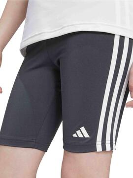 Conjunto corto Adidas 3S Blanco/Gris Jr