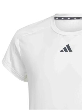 Conjunto corto Adidas 3S Blanco/Gris Jr