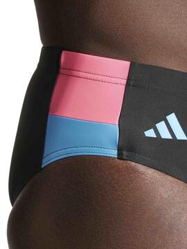 Bañador Adidas Slip Negro Fucsia Hombre