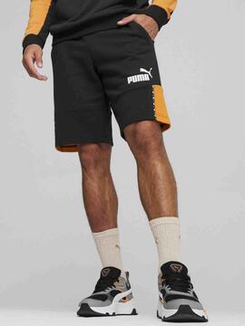 Pantalon Corto Puma Naranja Negro M