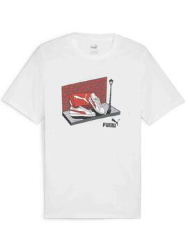 Camiseta Puma Graphics M Bco/Rojo