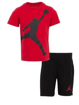 Conjunto Nike Air Jordan Rojo Negro Niño