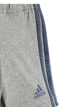 Conjunto Corto Adidas Azul Verde Gris Niño