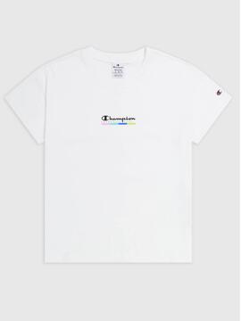 Camiseta Champion Blanco Logo Colores W