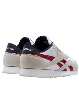 Zapatilla Reebok Classic Nylon M Bco/Rojo