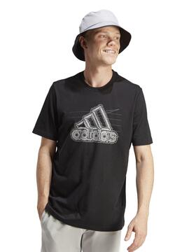 Camiseta Adidas Logo Negro Gris M