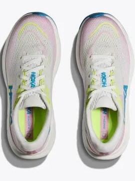 Zapatilla Hoka Rincon 4 Blanco Rosa Mujer