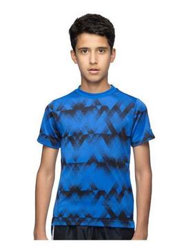 Camiseta Adidas YB X LONG B TEE Azul/Negro Niño