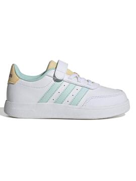 Zapatillas Adidas Breaknet Blanco Verde Jr