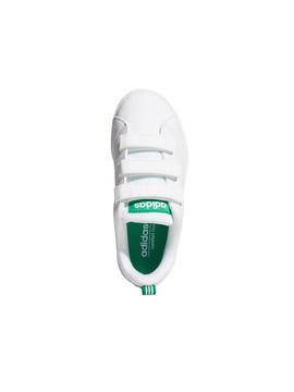 Zapatilla Adidas Advantage Blanco/Verde Niñ@