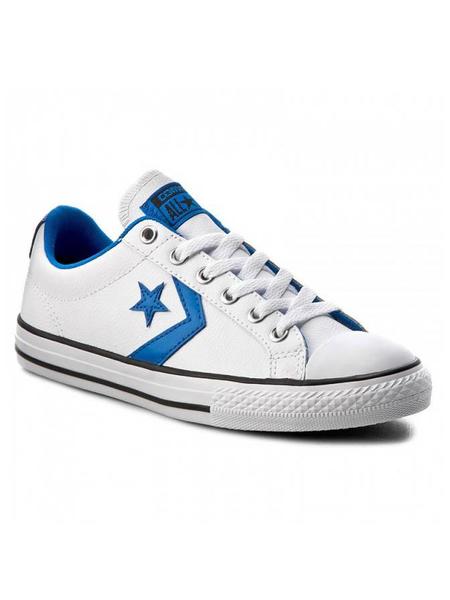 converse piel azul