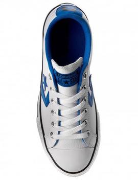 Zapatilla Converse Piel Blanco/Azul