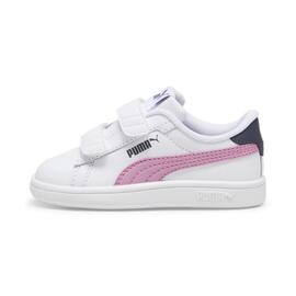 Zapatilla Puma Smash 3 Blanco Rosa Bebe