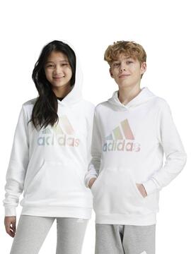 Sudadera Adidas Bos Blanco/Purpurina Jr