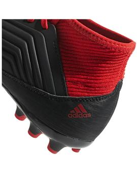 Bota de Futbol Predator 18.3  Negra/Roja tacos