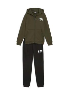 Chandal Puma Squad Verde Negro Niño