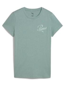 Camiseta Puma Script Verde W