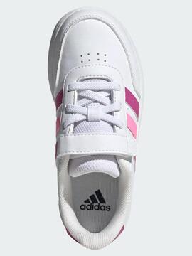 Zapatilla Adidas Breaknet 2 Blanco/Rosa Jr