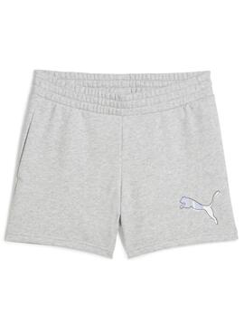 Pantalon Corto Puma Ess Logo Lab W Gris