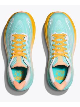 Zapatilla Hoka Clifton 10 Verde Naranja W