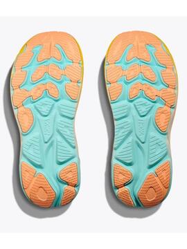 Zapatilla Hoka Clifton 10 Verde Naranja W