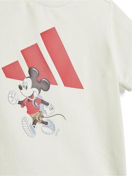 Conjunto Corto Adidas Mickey Mouse Rojo Bebe