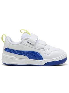 Zapatilla Puma Multiflex Blanco Azulon Bebe