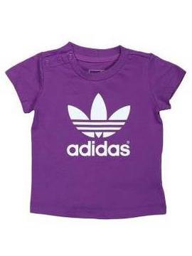 Camiseta Adidas Trefoil Morado Niña