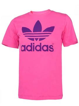 Camiseta Adidas J AC TRF TEE Rosa/Morado Niña