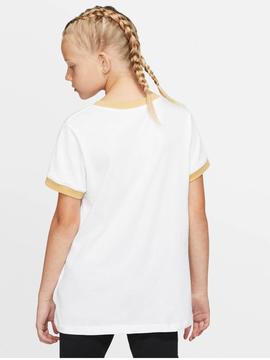 Camiseta Nike Filles Blanco/Oro Niña