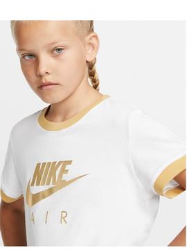 Camiseta Nike Filles Blanco/Oro Niña