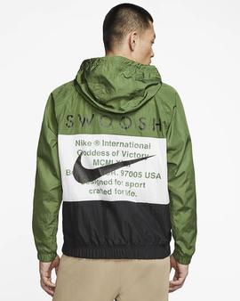 Windbreaker Nike Negro/Verde Hombre