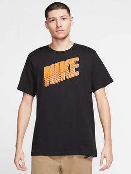 Camiseta Nike Negro/Naranja Hombre