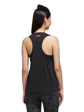 Camiseta Adidas Negra Dorada Mujer