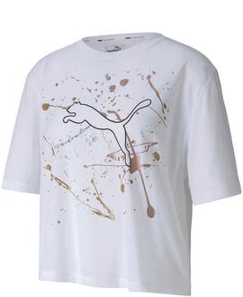 Camiseta Puma Metal Splash Blanco Mujer