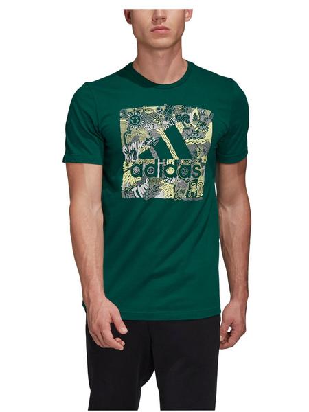 Camiseta adidas sale hombre verde