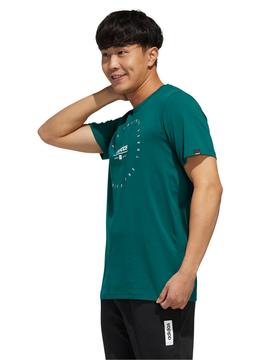 Camiseta Adidas Verde Hombre
