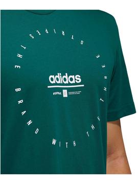 Camiseta Adidas Verde Hombre