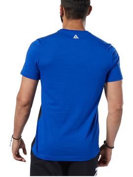 Camiseta Reebok Negro/Azul Hombre