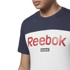 Camiseta Reebok Marino/Blanco Hombre