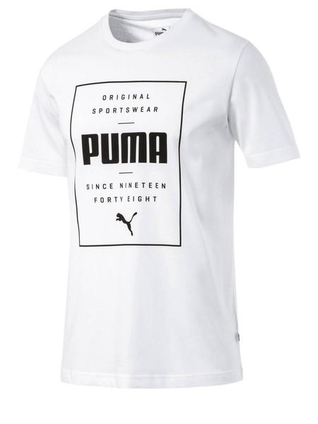 Camiseta Puma Box Puma Blanco Hombre
