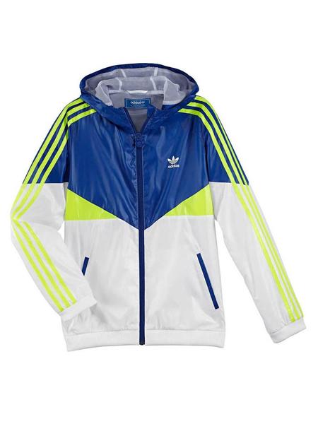 Distribución Con fecha de Imperio Inca Cortavientos Adidas Colorado Blanco/Azul Niño