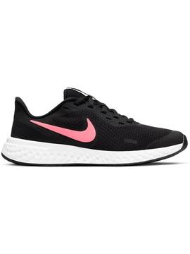 Zapatilla Nike Revolution Negro/Fusia Mujer