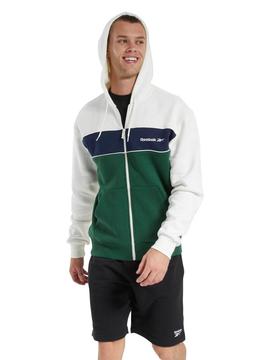 Chaqueta Reebok Blanco/Verde Hombre