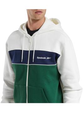 Chaqueta Reebok Blanco/Verde Hombre