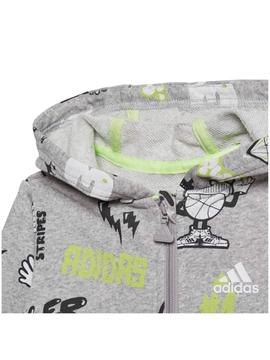 Chandal Adidas Gris/Negro Niño