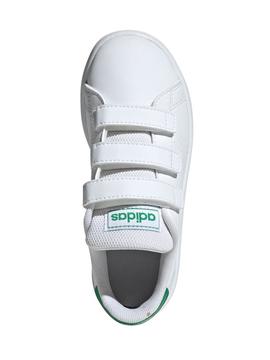 Zapatilla Adidas Advantage Bco/Verde Niñ@