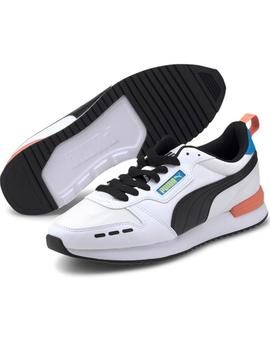 Zapatilla Puma R78 Blanco/Negro/Naranja Hombre